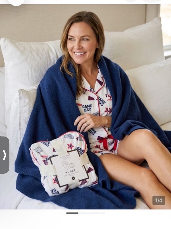 No Comment Other - Tailgate Collection White & Red Star PJ Set football theme